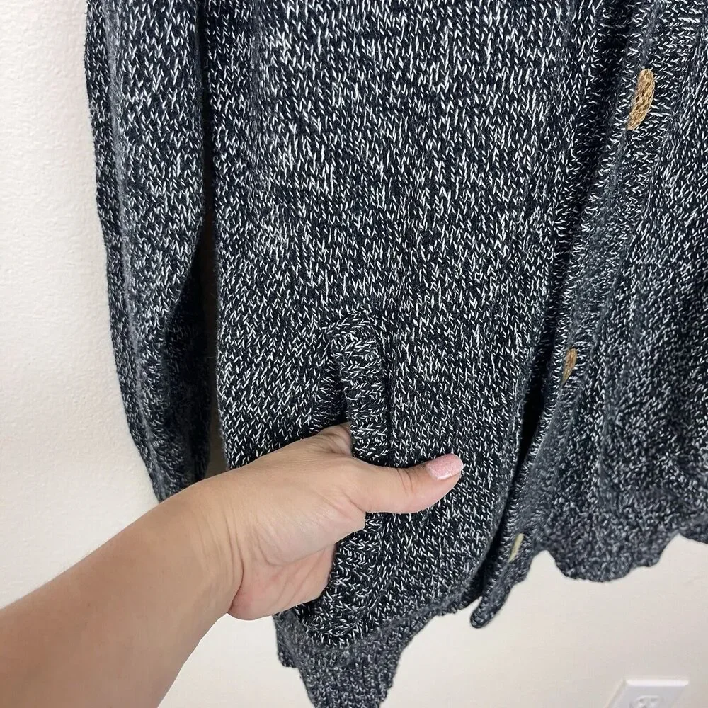 Barney Cools Sweater Mens Small Cabin Shawl Cardigan Button Grandpa Blue
